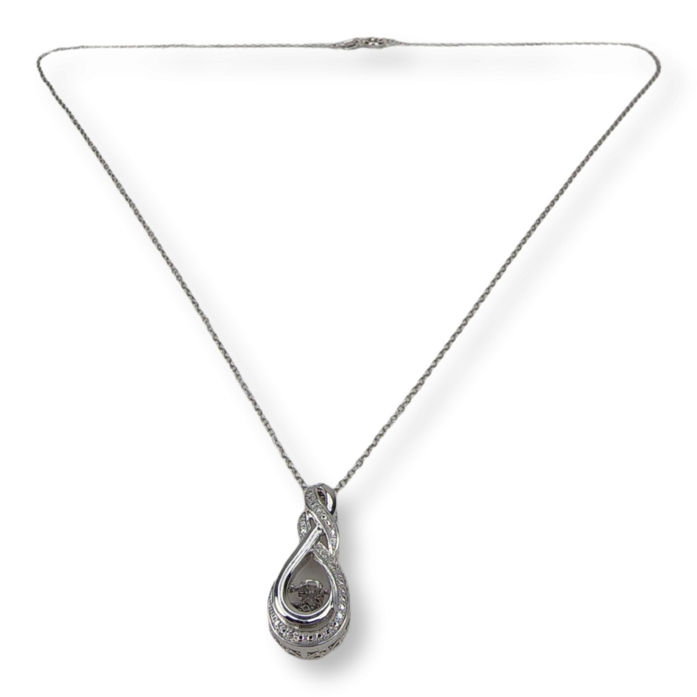 Sterling Silver 925 Diamond Pendant with Chain Necklace O.C. Tanner Jewelry Co. - Picture 6 of 7